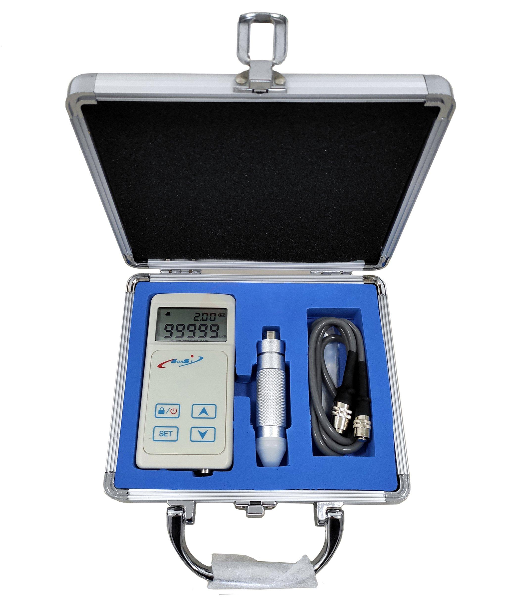 Compact Four-Point Probe Tester for Resistivity of Silicon Wafers, ITO Films & More